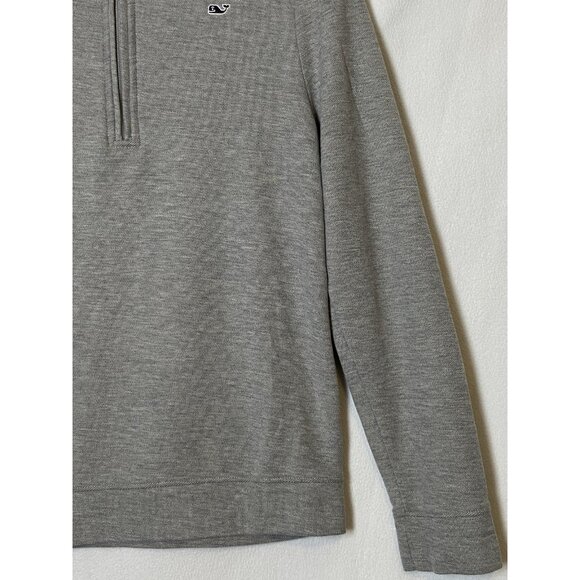 Vineyard Vines 1/4 Zip Pullover Boys Sz L(16) Gray Pima Cotton Mock Neck L/S - Picture 3 of 15
